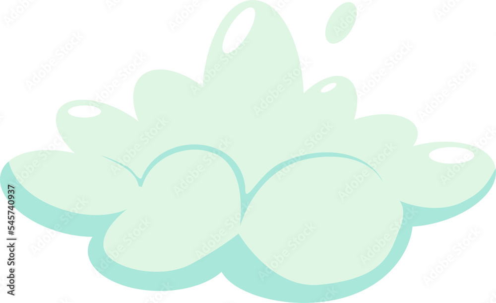 Obraz premium Soap foam with bubbles. Cartoon shampoo and soap foam suds. 