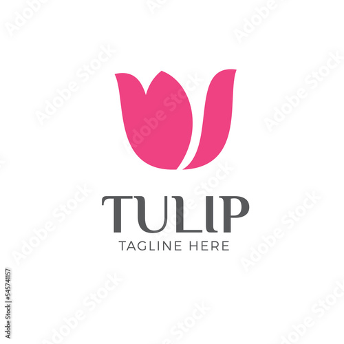 Beautiful tulip logo design template