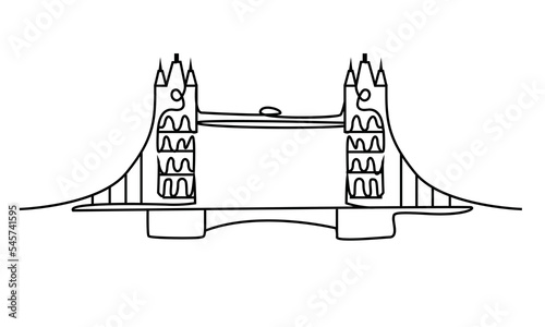 Canvas Print Abstract london tower bridge design.