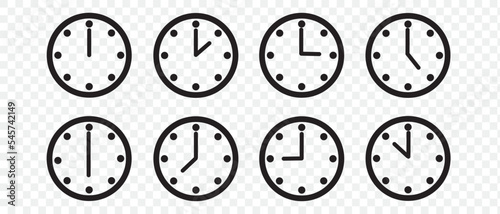 Multiple time zone flat style icon