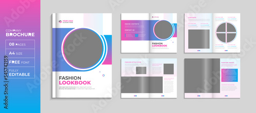 Modern fashion lookbook catalog brochure template design corporate product catalog brochure layout