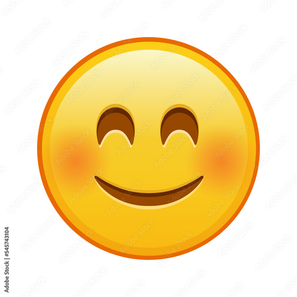 Smiling face with laughing eyes Large size of yellow emoji smile Smiling face with laughing eyes Large size of yellow emoji smile