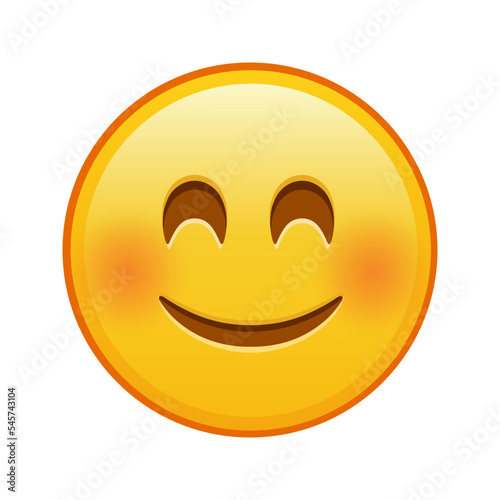 Smiling face with laughing eyes Large size of yellow emoji smile