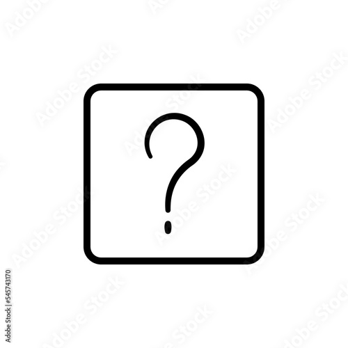help symbol flat line icon