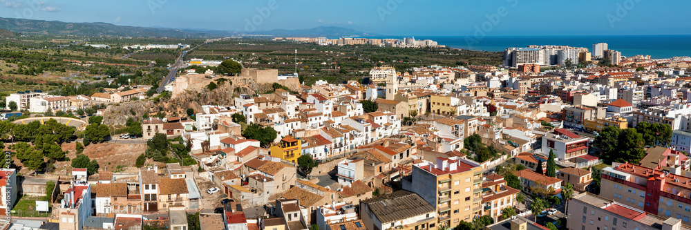 Bird's Eye Perspective Old Town of Oropesa del Mar, Valencia Community, Spain