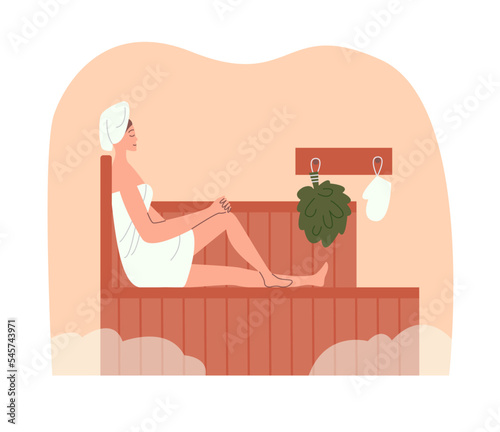 Relax in a hot Finnish sauna