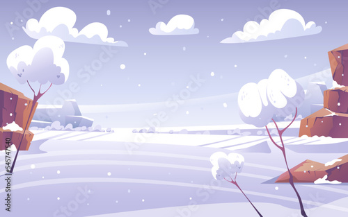 Winter snow forest mountain landscape background concept. Vector graphic design illustration element
