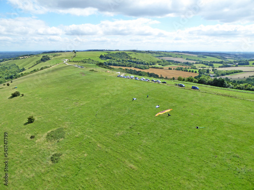 Bild auf Leinwand Aerial view of Combe Gibbet, Berkshire