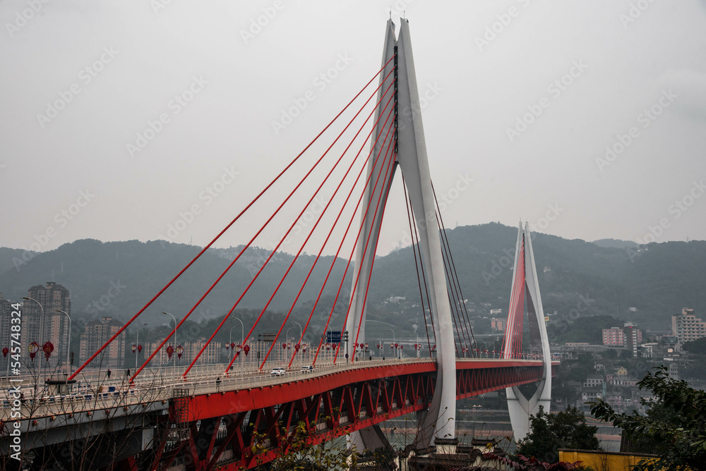 Fototapeta premium bridge scene Chongqing, China