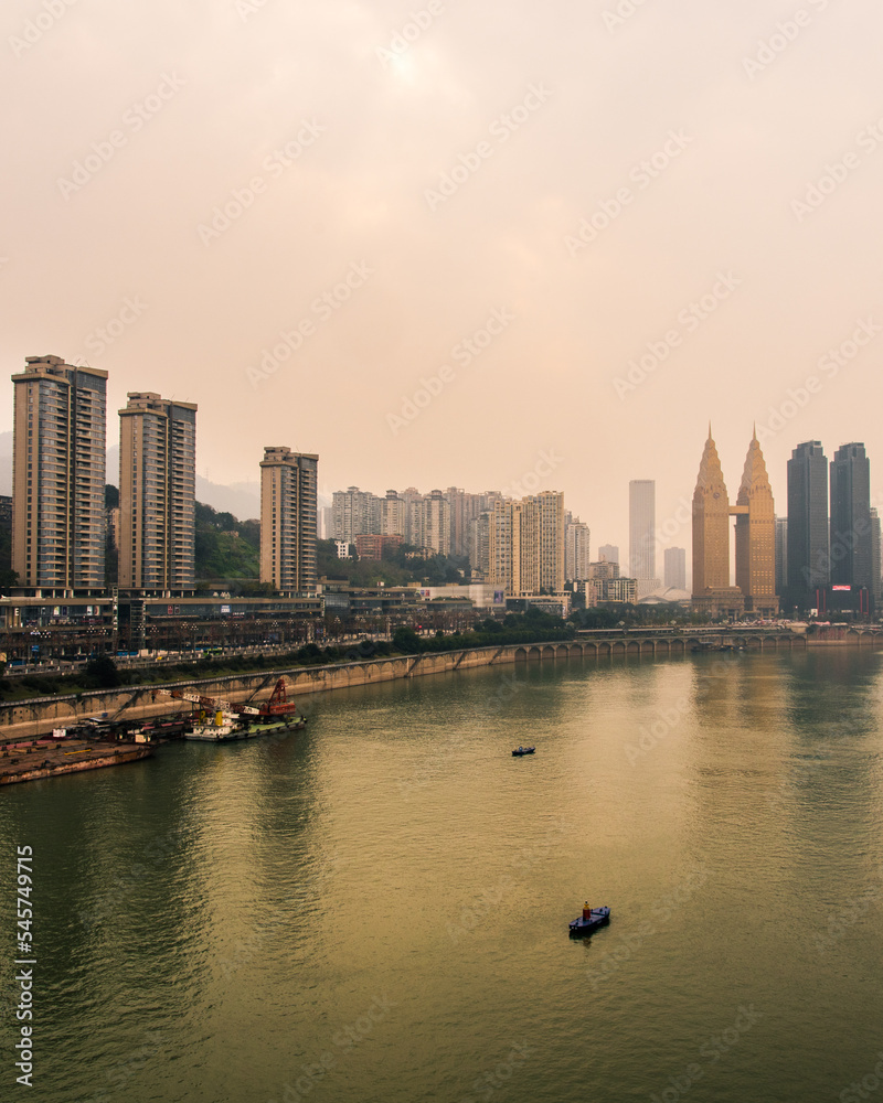 Naklejka premium River in Chongqing, China