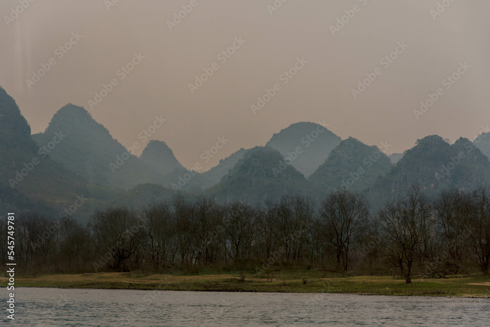 Mountains and river, China