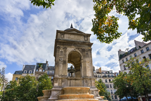 The Fontaine des Innocents is a monumental public fountain located 1st district of Paris, France, masterpiece of French Renaissance listed Historical Monument in 1862.