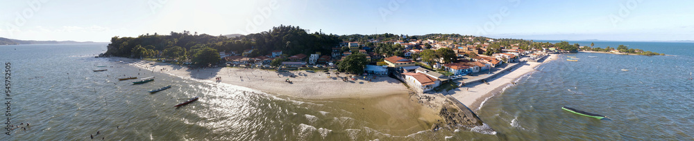 Vista Aérea da praia de Bom Jesus dos Pobres, Bahia, Brasil