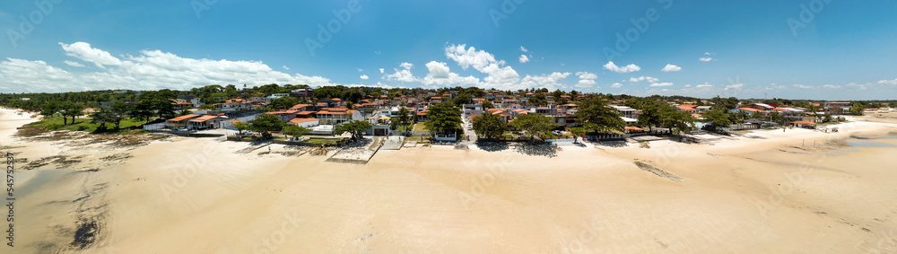 Vista Aérea da praia de Cabuçu, Bahia, Brasil
