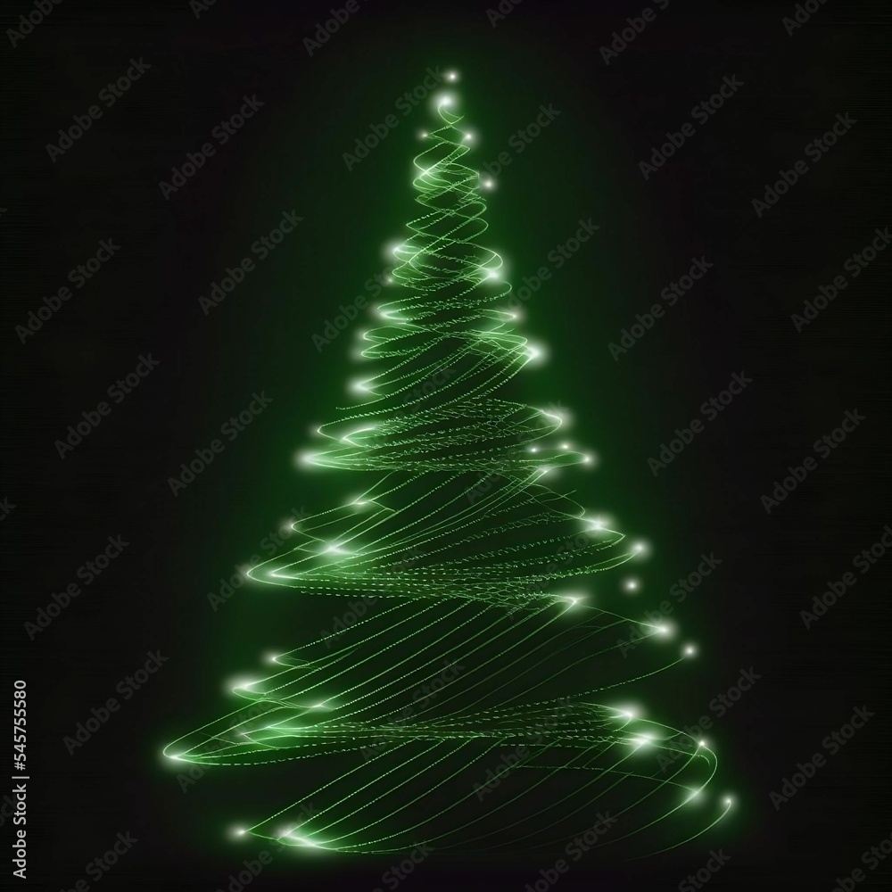 abstract christmas tree on a dark background abstract christmas tree on a dark background
