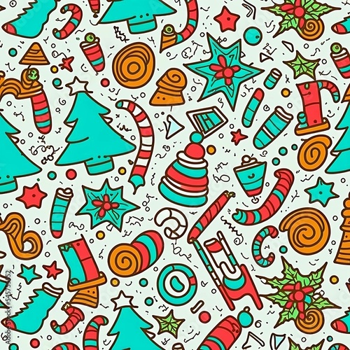 abstract retro christmas pattern