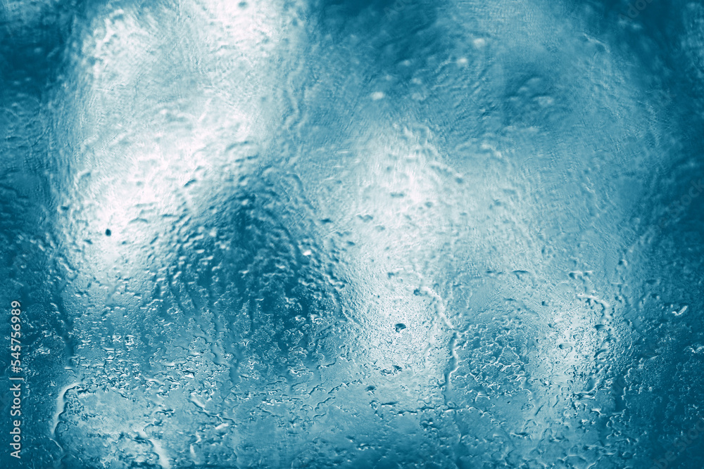 Water drops on glass - abstract background
