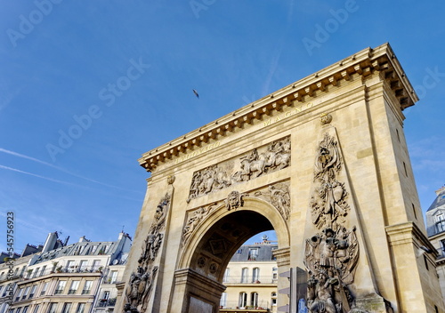 Porte Saint-Denis. Arc de triomphe, Paris. France.