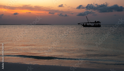  boat at sunset Zanzibar Tanzania  © Ugo