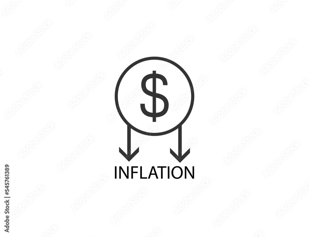Inflation, money, finance icon. Vector illustration.