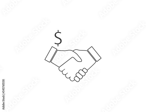 Savings, hand, sponsor icon. Vector illustration.