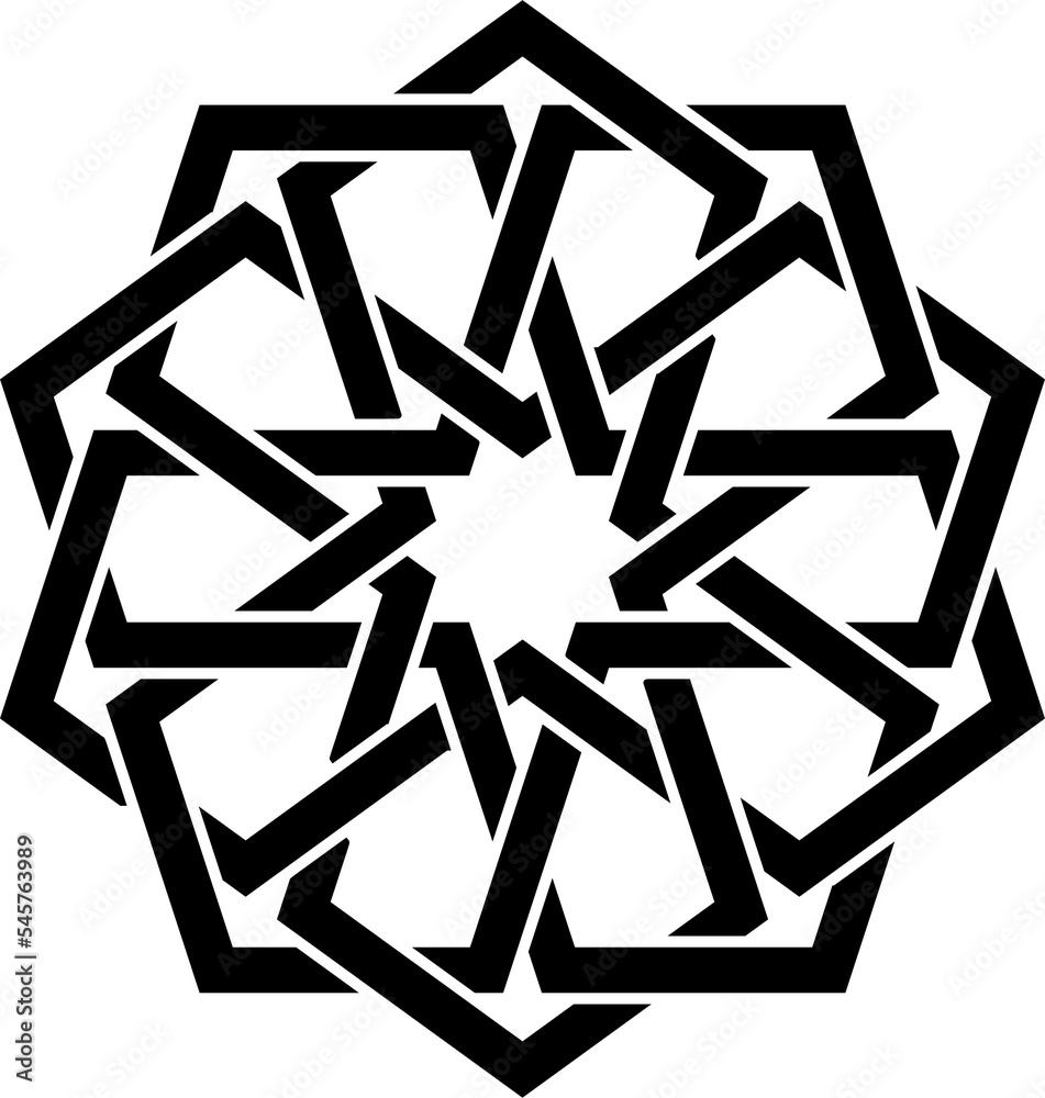 Islamic geometric circular pattern Islamic geometric circular pattern