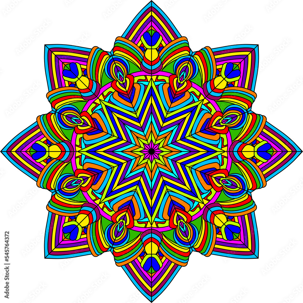 Multicolor circular pattern