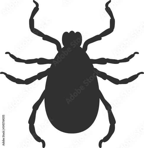 Mite Insect Black Silhouette Icon