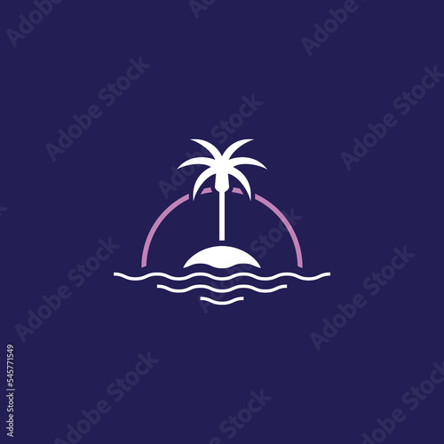 KAMALA icon can be used for creating logos for like Beach Bars, Summer Clubs, Beach Events, Exotic Lounge, and Cafes, Resorts