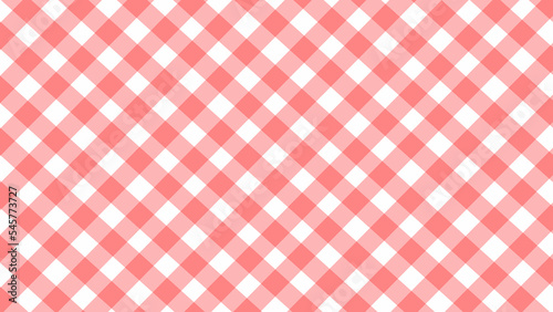 Red flannel picnic print background vector illustration.