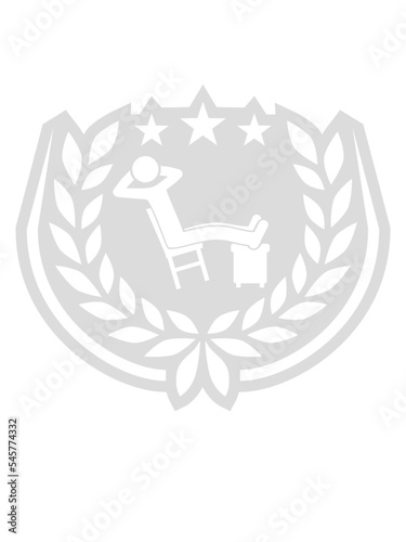 Mann entspannt Lorbeerkranz Icon 