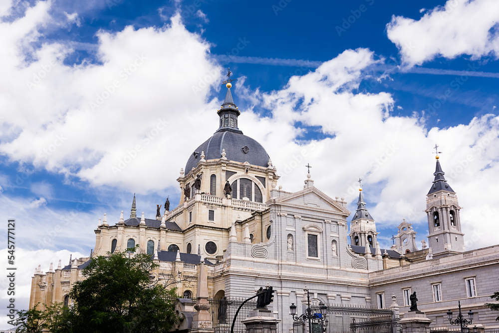 Dome of the Almudena Cathedral in the center of MAdrid