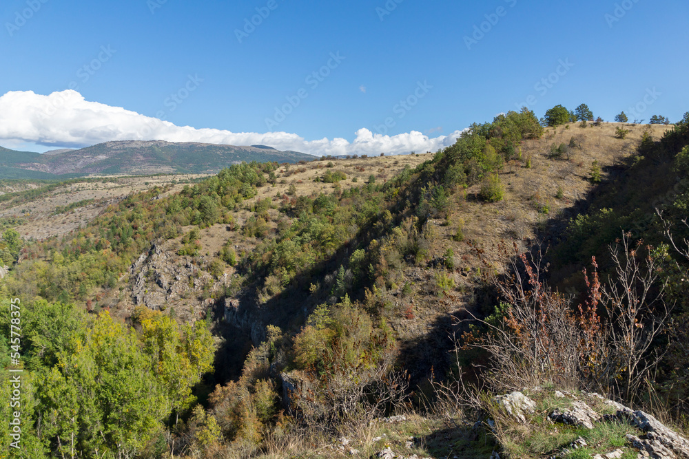 Autumn view of Nishava river gorge, Bulgaria