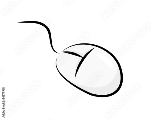 Biała mysz komputerowa ilustracja