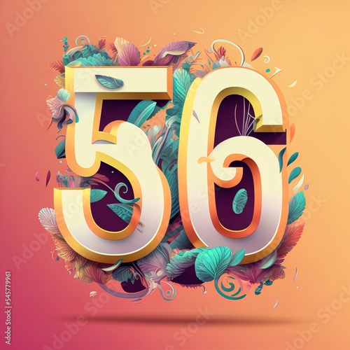 the fifty six dollar text illustrations with colour ful background