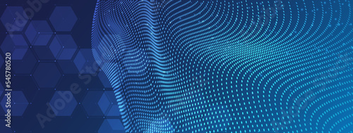 Quantum processing. Deep learning artificial intelligence. Future new technology  for business or science presentation