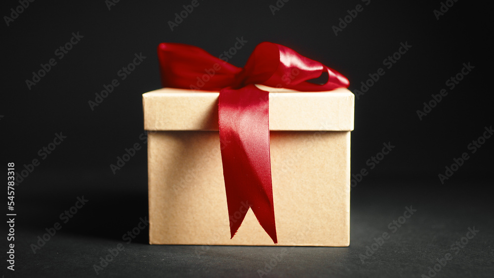 Cardboard box on black background Cardboard box on black background