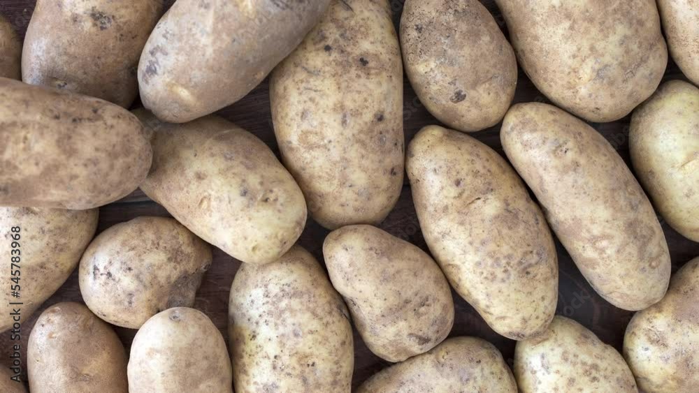 A Rotating Background of Russet Potatoes A Rotating Background of Russet Potatoes