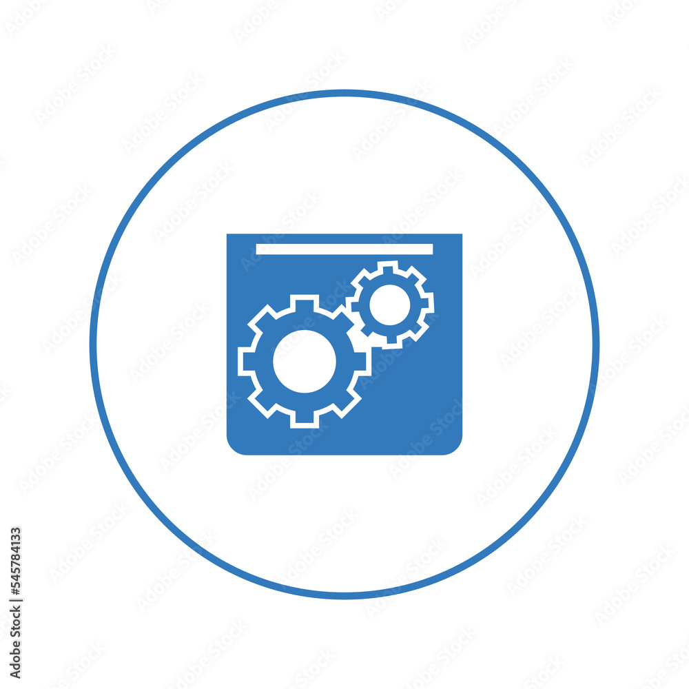 Hidden settings connection gear icon | Circle version icon |