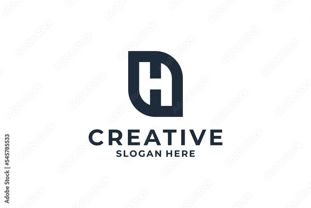 Initial letter H logo design with creative combination. Initial letter H logo design with creative combination.