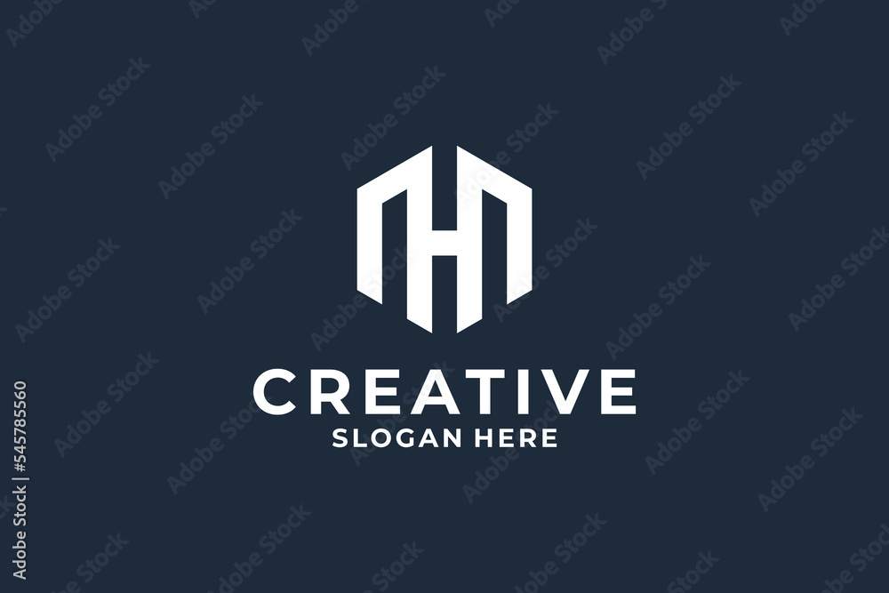 Initial letter H logo design with creative combination. Initial letter H logo design with creative combination.