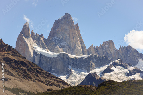 Mount Fitz Roy (also known as Cerro Chalten). Fitz Roy is a mountain located near El Chalten, in the South Patagonia of Argentina.