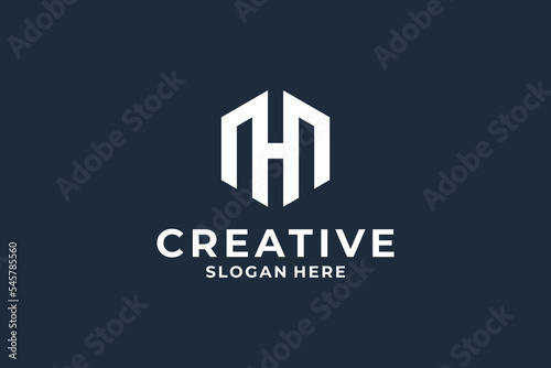 Initial letter H logo design with creative combination.
