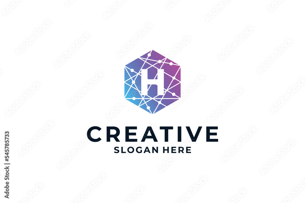 Letter H logo design combine with creative concept. Letter H logo design combine with creative concept.