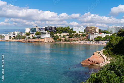 Photography Platja dels Capellans beach view of one of Salou beaches Costa Dorada Catalonia