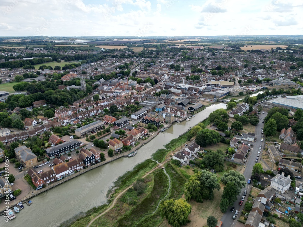 Faversham Kent UK aerial view