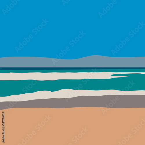 Beach Art vector illustration_2