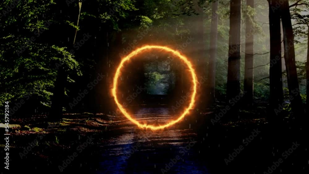 sparky portal fire effect with green screen background