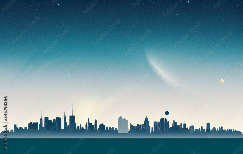 Obraz premium colorful silhouette landscape illustration