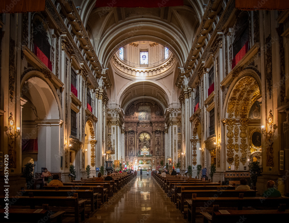 Interior of church of San Isidro, Madrid, Spain